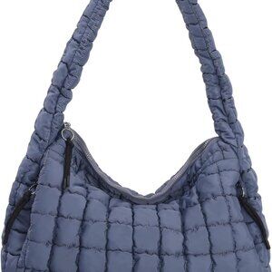 Puffer Tote Bag Nylon Large Capacity Crossbody Shoulder Handbag